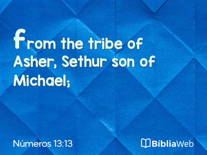 Números 13:13 em imagem para compartilhar
