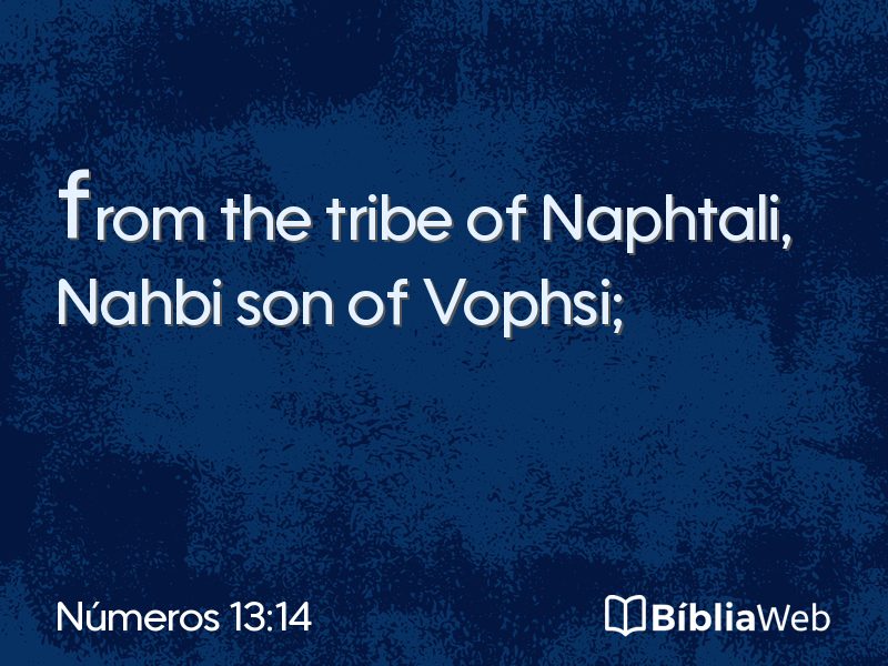 Números 13:14 em imagem para compartilhar