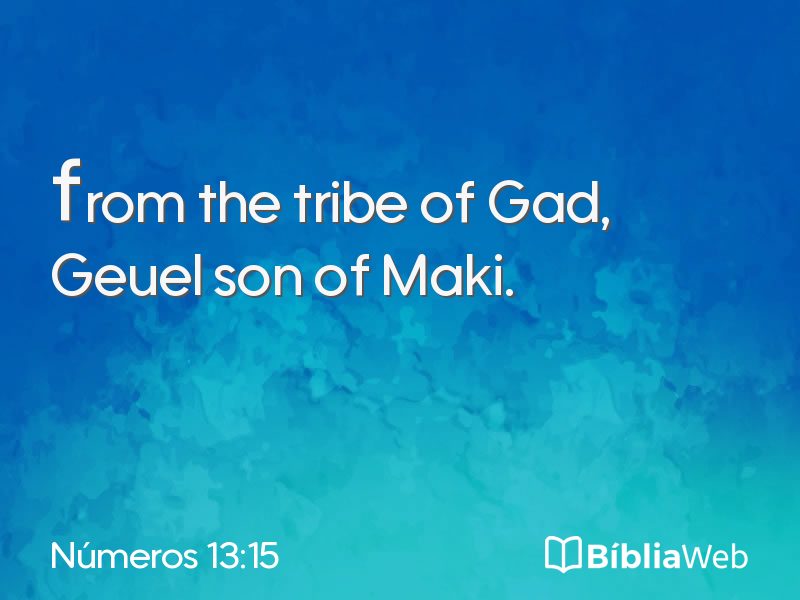 Números 13:15 em imagem para compartilhar