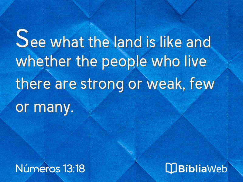 Números 13:18 em imagem para compartilhar