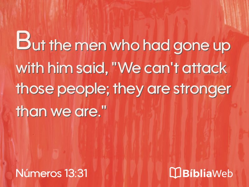 Números 13:31 em imagem para compartilhar