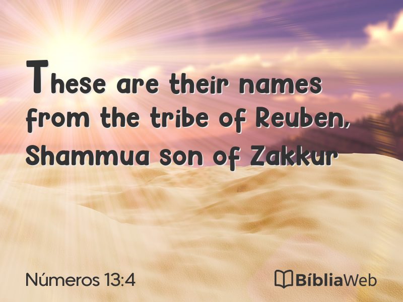 Números 13:4 em imagem para compartilhar