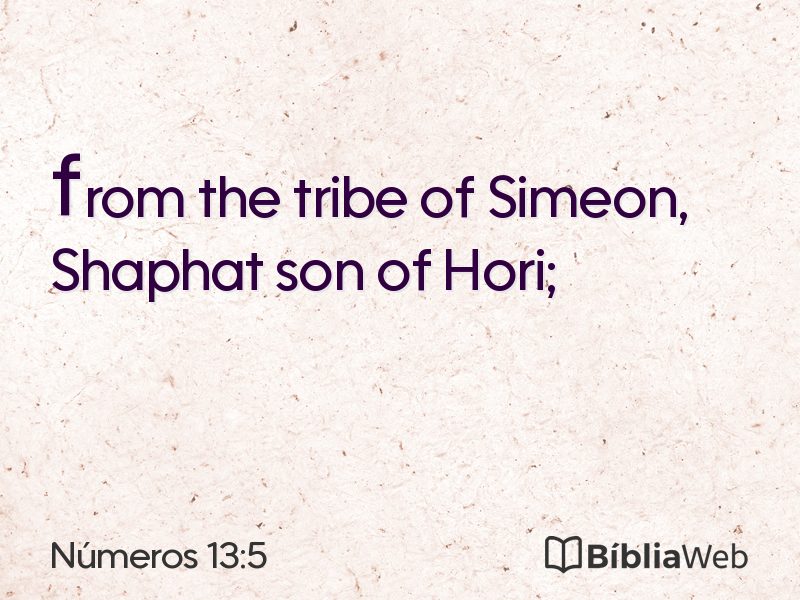 Números 13:5 em imagem para compartilhar