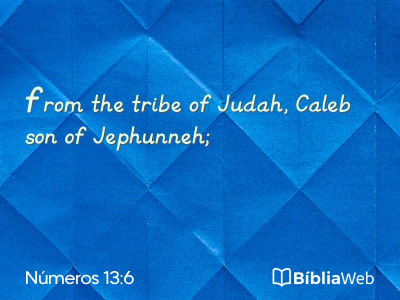 Números 13:6 em imagem para compartilhar