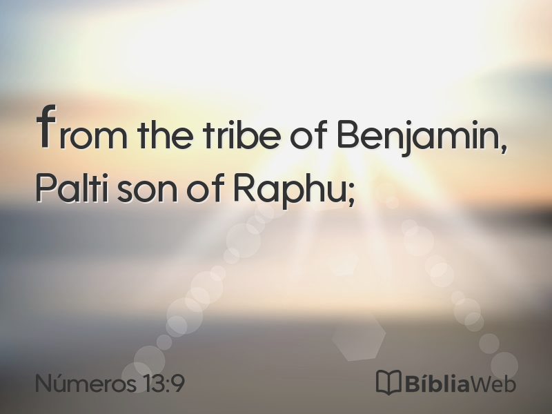 Números 13:9 em imagem para compartilhar
