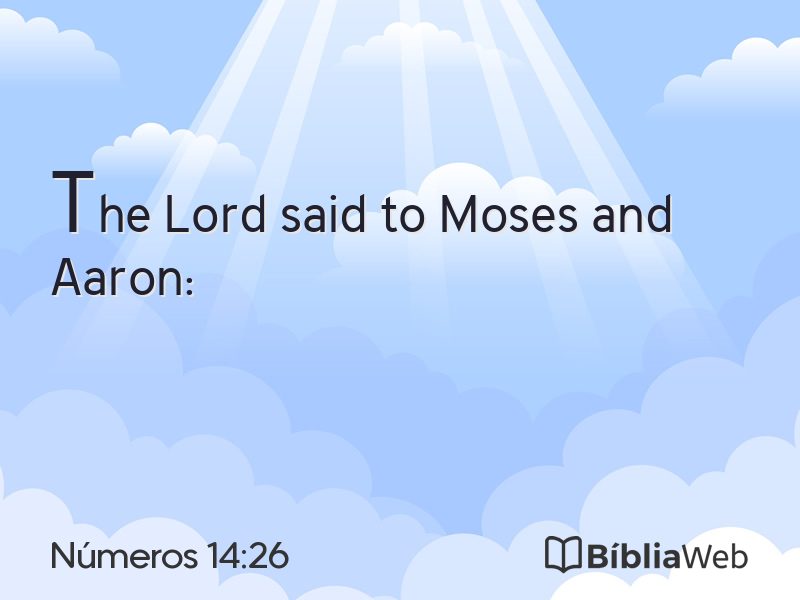 Números 14:26 em imagem para compartilhar