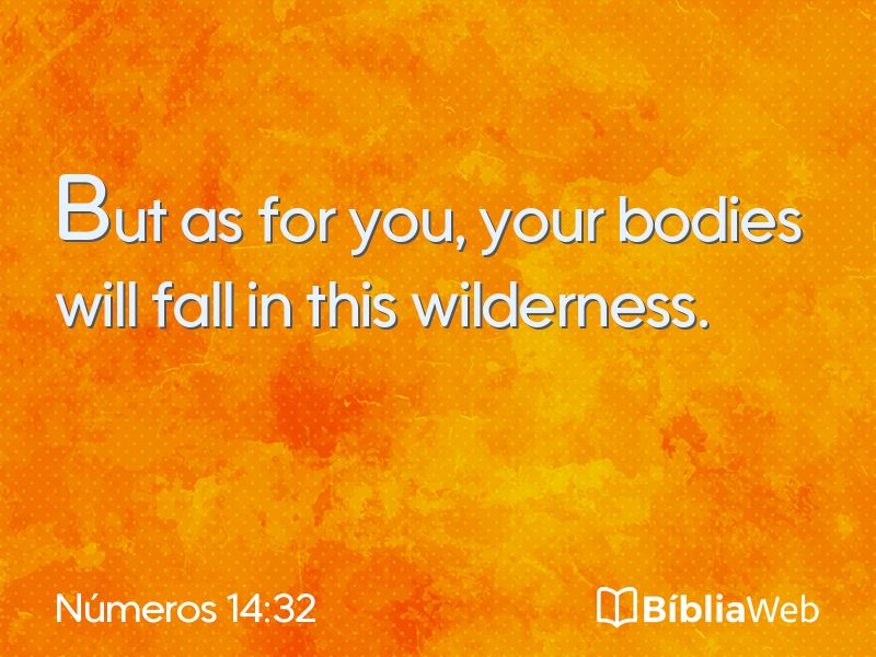 Números 14:32 em imagem para compartilhar