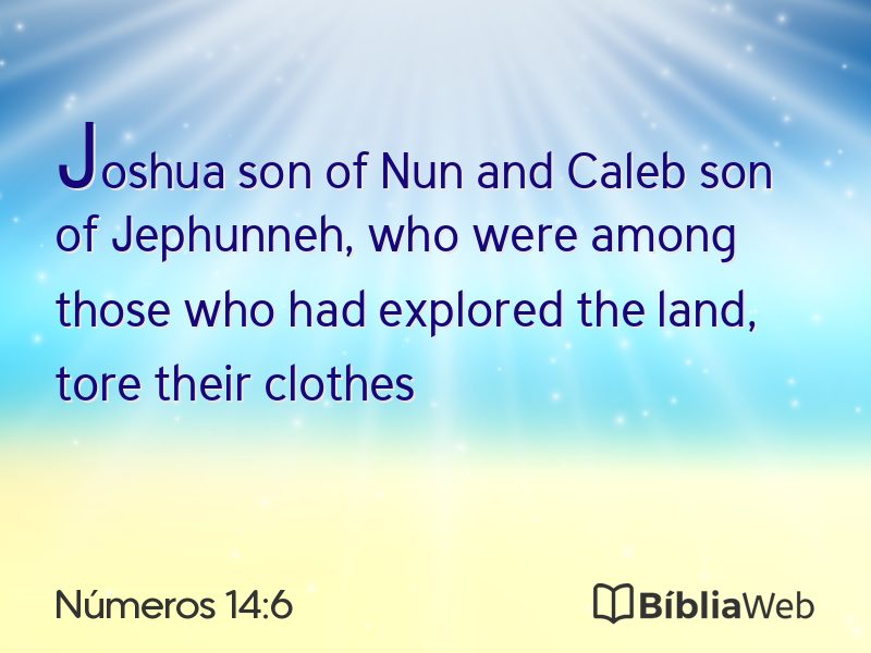 Números 14:6 em imagem para compartilhar