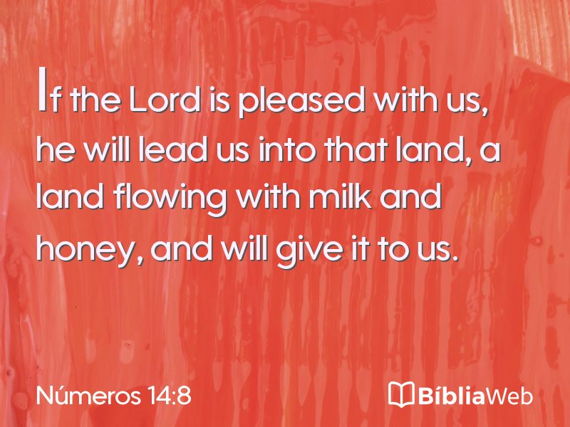 Números 14:8 em imagem para compartilhar