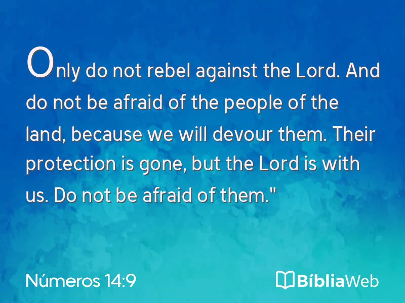 Números 14:9 em imagem para compartilhar