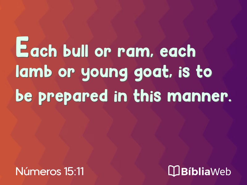Números 15:11 em imagem para compartilhar