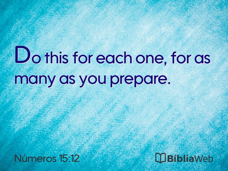 Números 15:12 em imagem para compartilhar