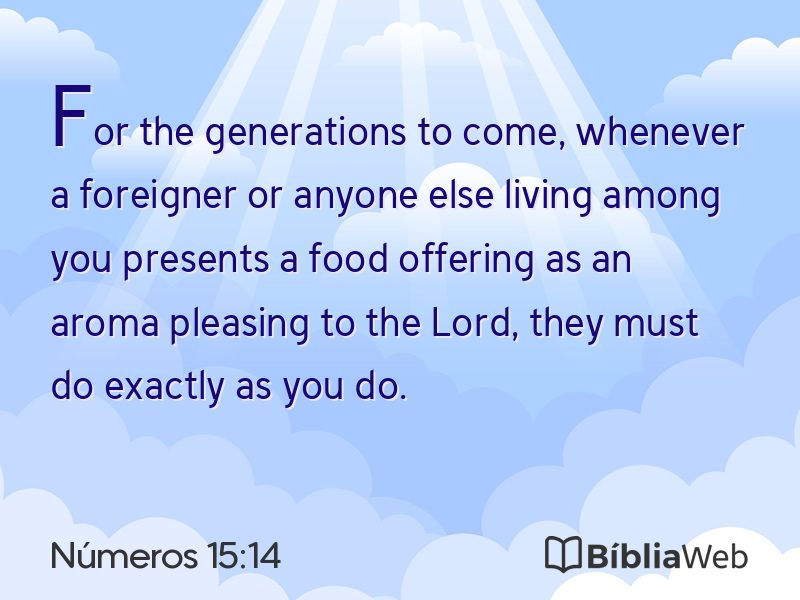 Números 15:14 em imagem para compartilhar