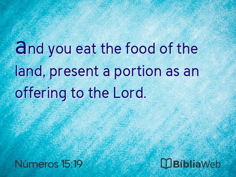 Números 15:19 em imagem para compartilhar