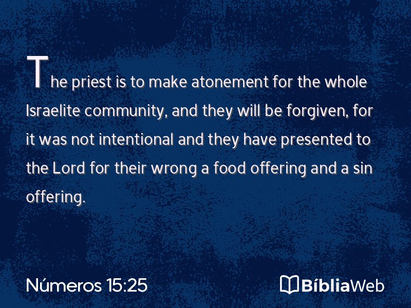 Números 15:25 em imagem para compartilhar