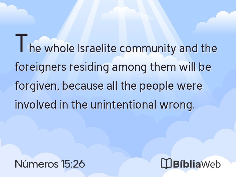 Números 15:26 em imagem para compartilhar