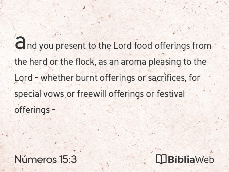 Números 15:3 em imagem para compartilhar