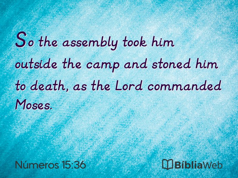 Números 15:36 em imagem para compartilhar