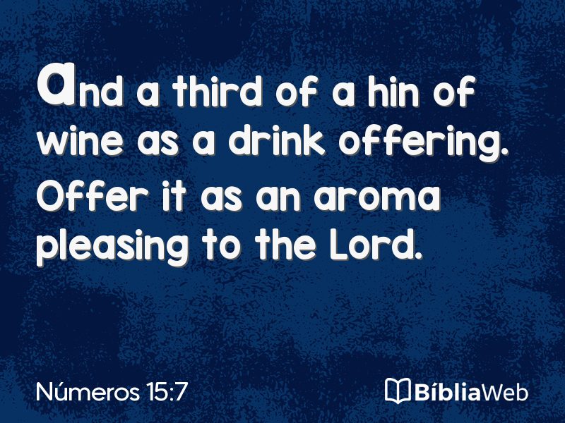 Números 15:7 em imagem para compartilhar