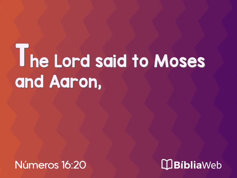 Números 16:20 em imagem para compartilhar