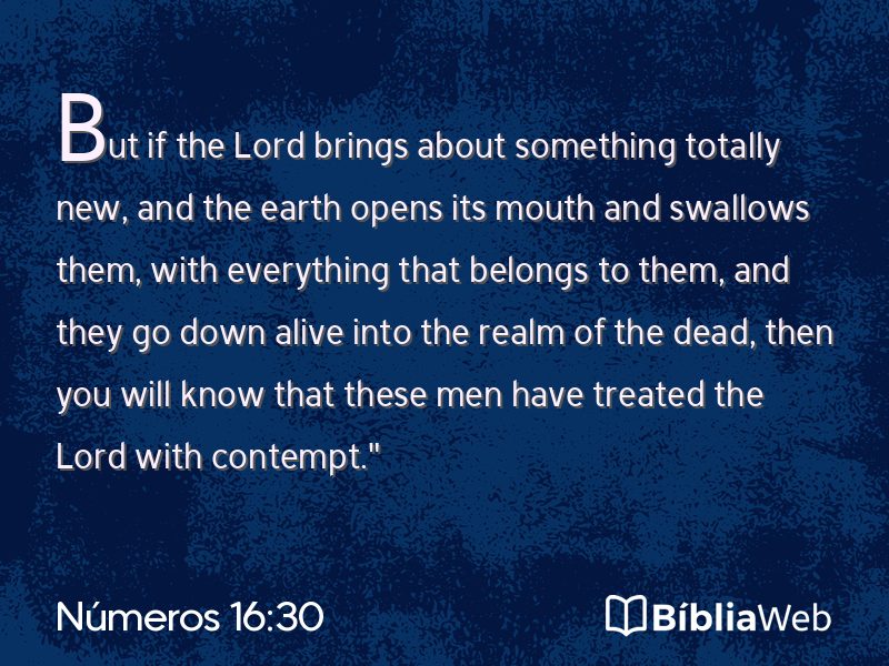 Números 16:30 em imagem para compartilhar