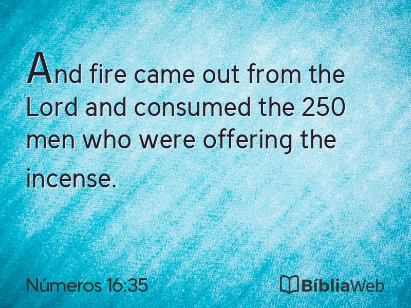 Números 16:35 em imagem para compartilhar