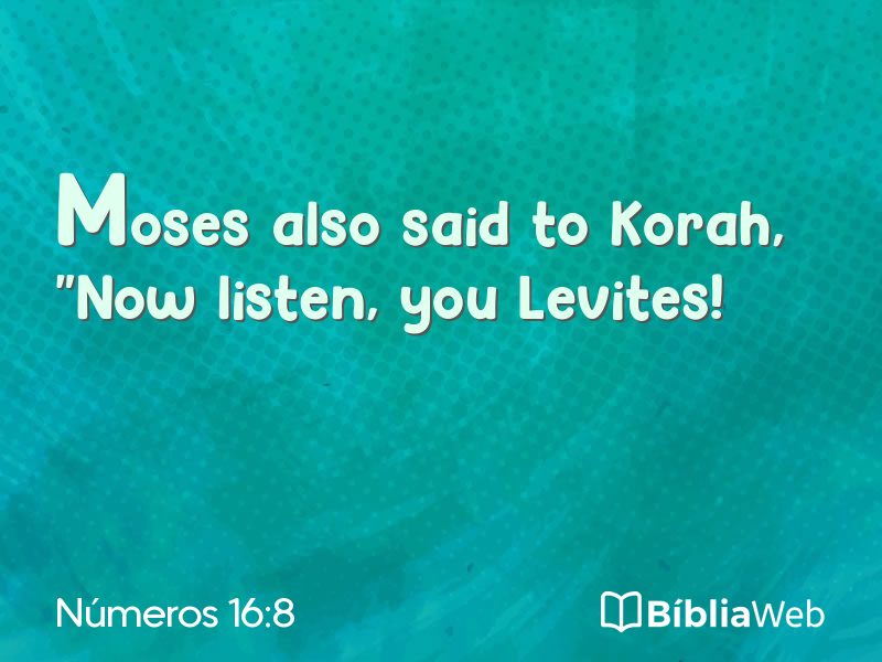 Números 16:8 em imagem para compartilhar
