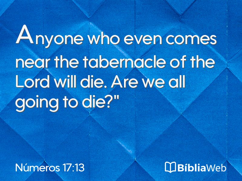 Números 17:13 em imagem para compartilhar