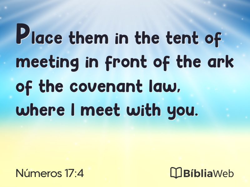 Números 17:4 em imagem para compartilhar