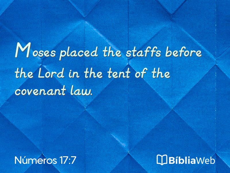 Números 17:7 em imagem para compartilhar