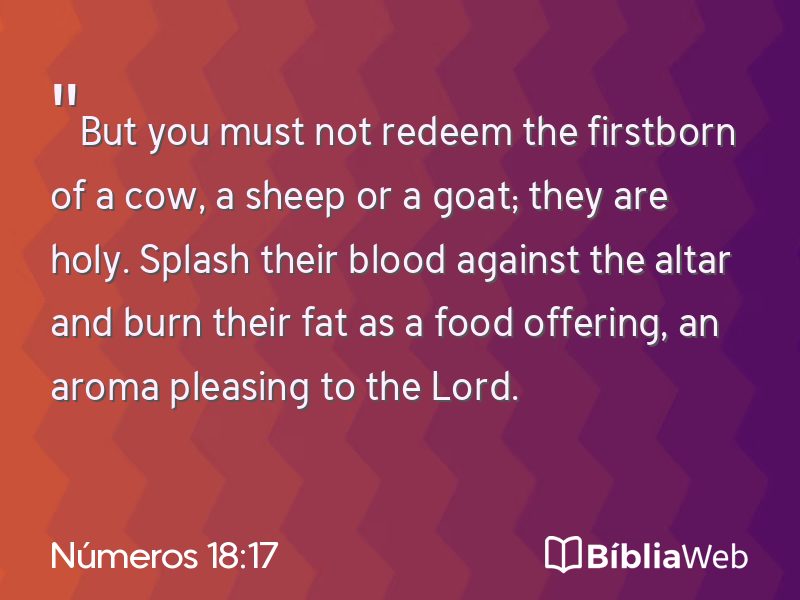 Números 18:17 em imagem para compartilhar