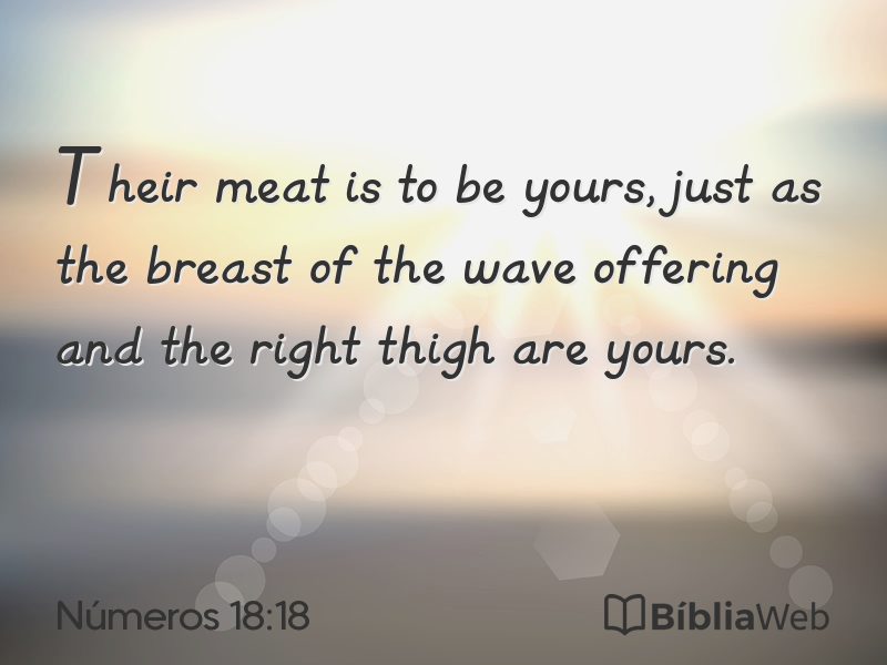 Números 18:18 em imagem para compartilhar