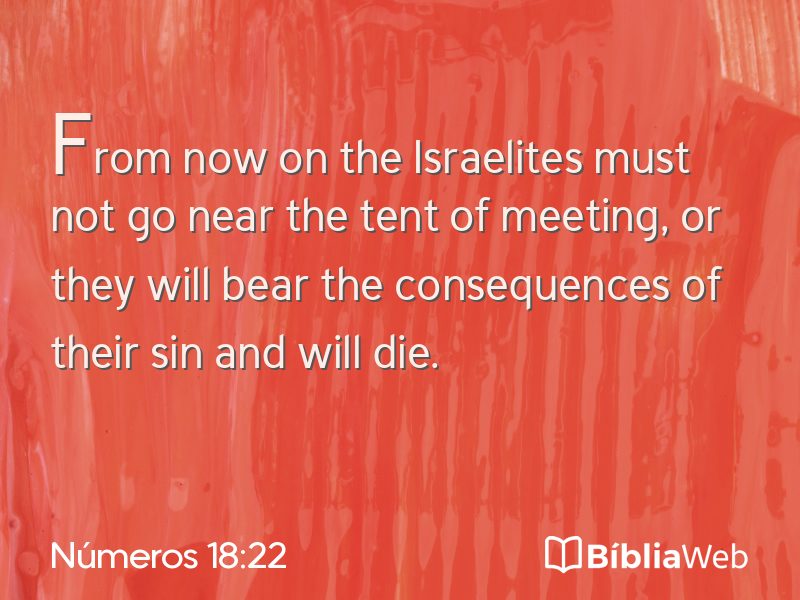 Números 18:22 em imagem para compartilhar