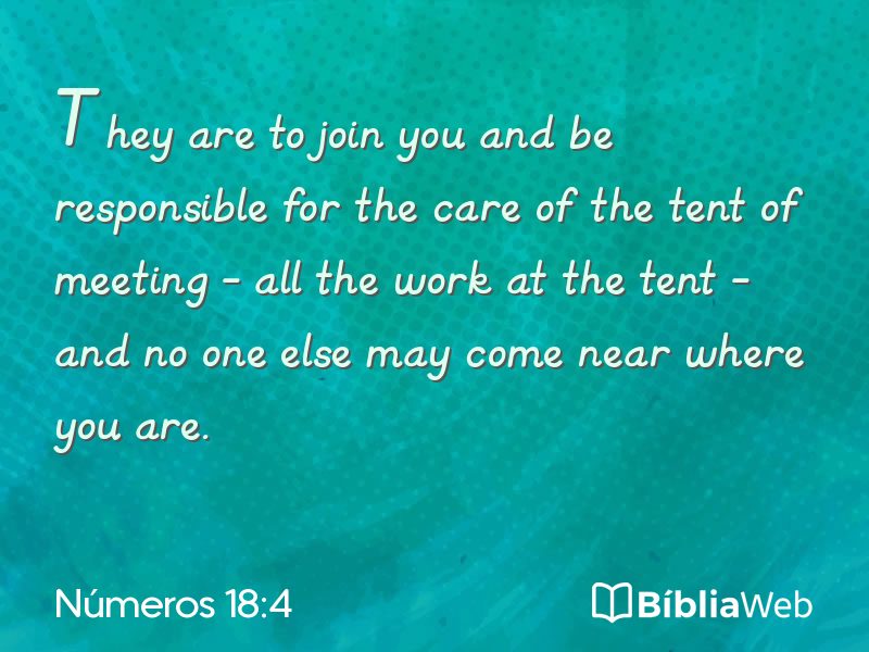Números 18:4 em imagem para compartilhar