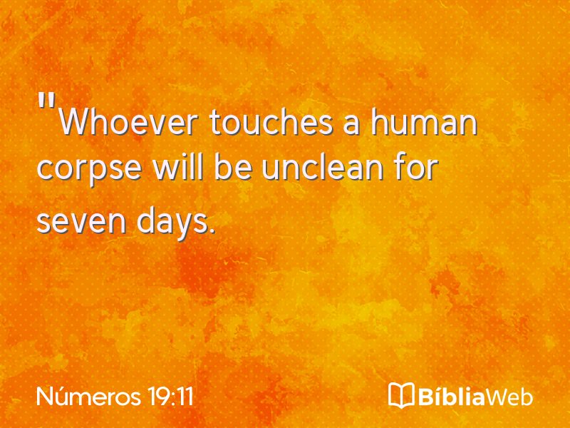 Números 19:11 em imagem para compartilhar