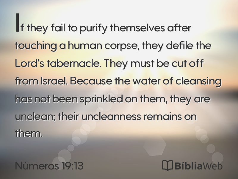 Números 19:13 em imagem para compartilhar
