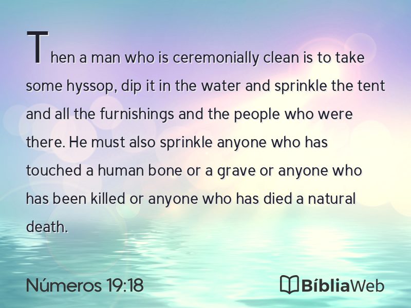 Números 19:18 em imagem para compartilhar