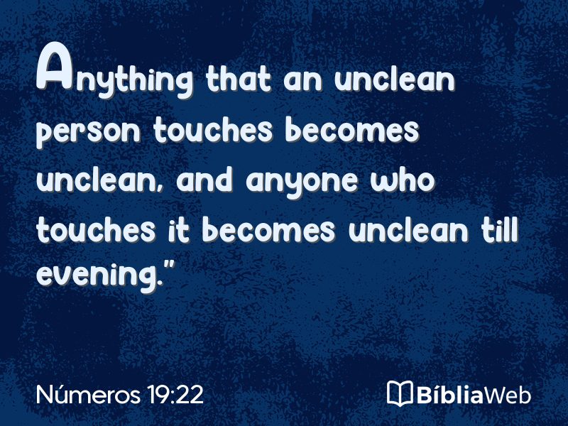 Números 19:22 em imagem para compartilhar
