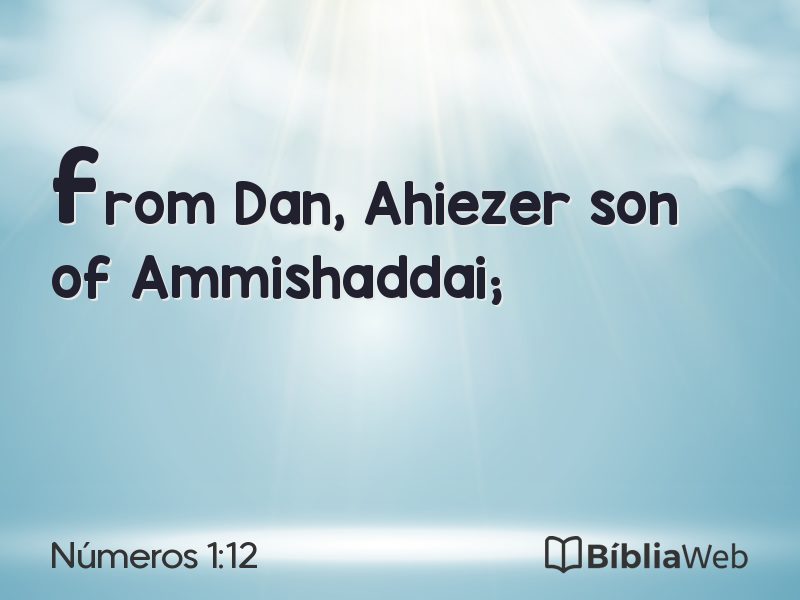 Números 1:12 em imagem para compartilhar