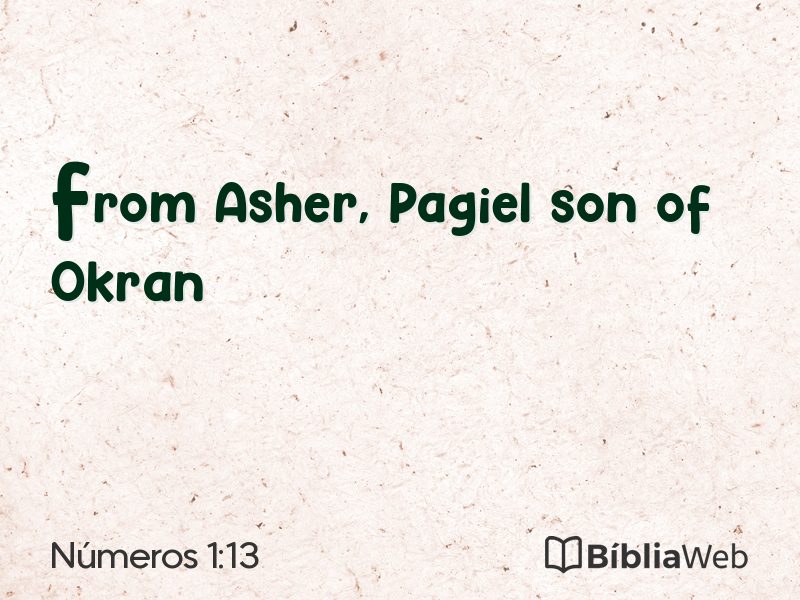 Números 1:13 em imagem para compartilhar