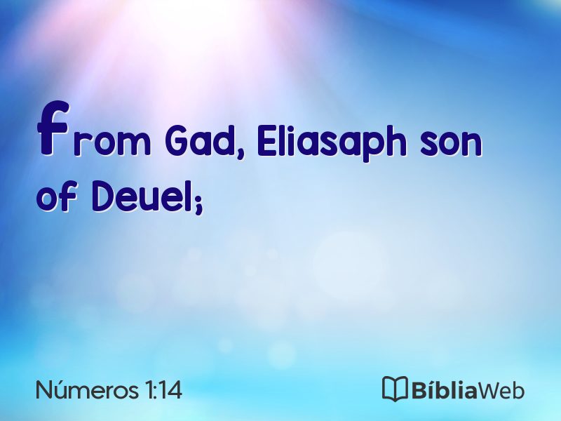 Números 1:14 em imagem para compartilhar