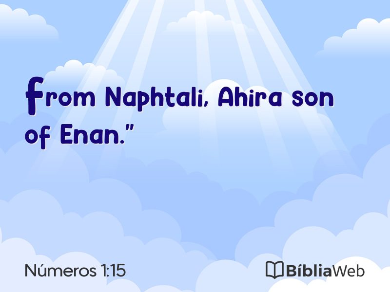 Números 1:15 em imagem para compartilhar
