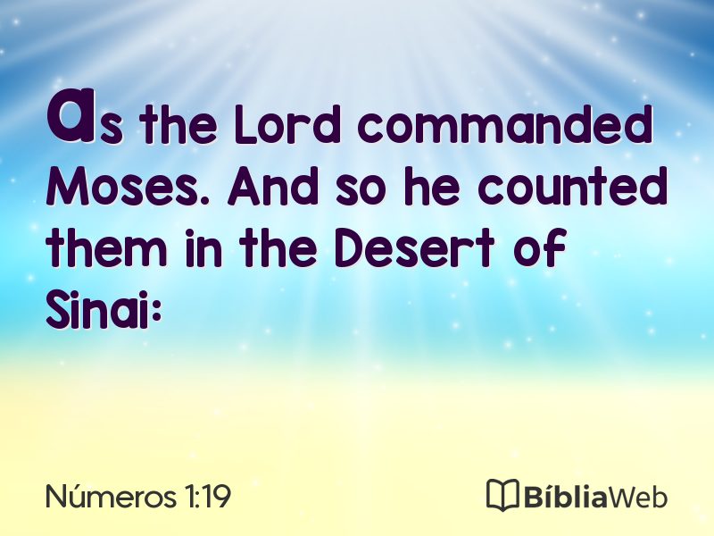Números 1:19 em imagem para compartilhar