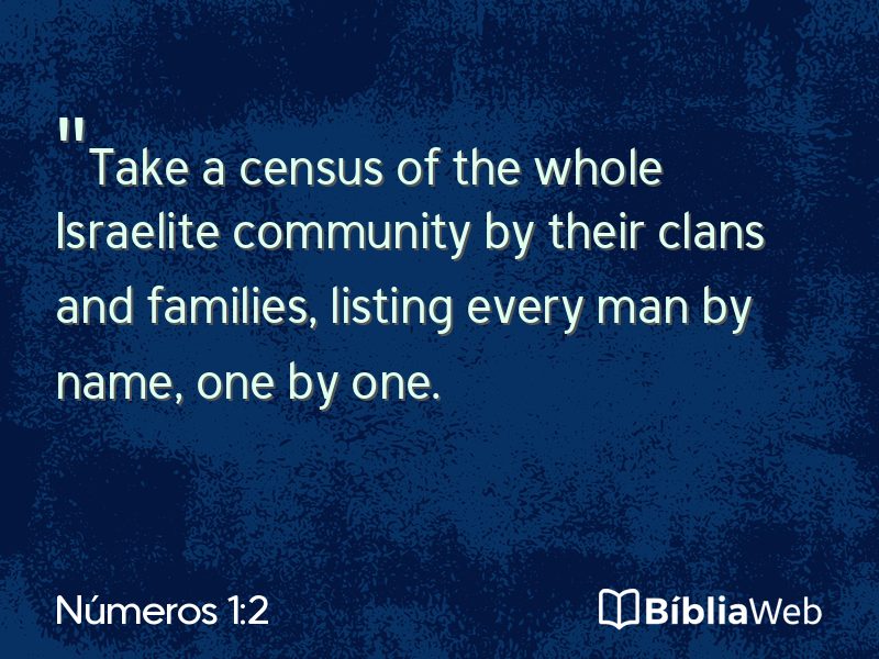 Números 1:2 em imagem para compartilhar
