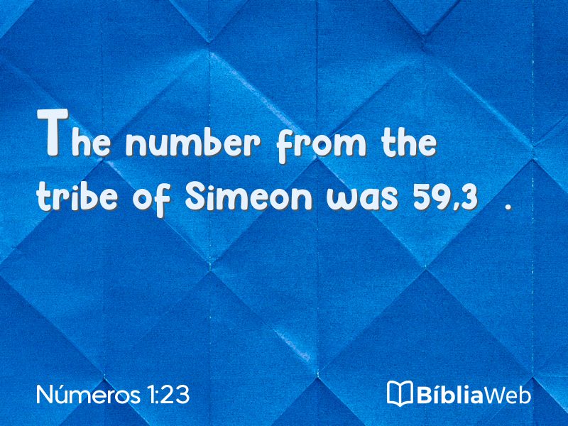 Números 1:23 em imagem para compartilhar