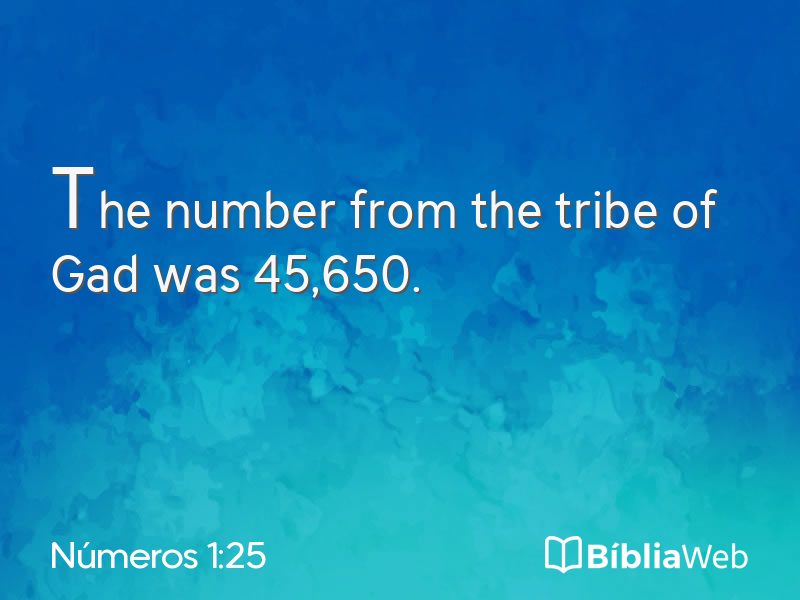 Números 1:25 em imagem para compartilhar