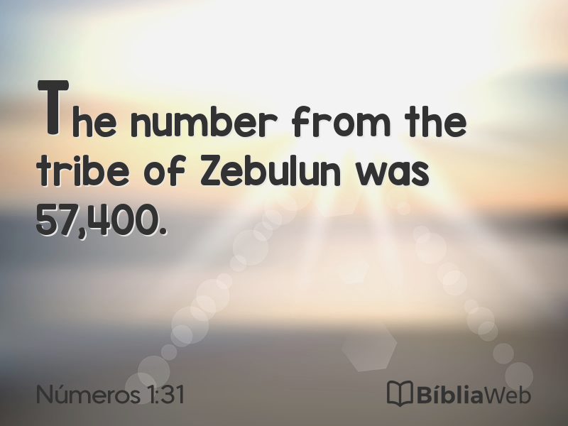 Números 1:31 em imagem para compartilhar