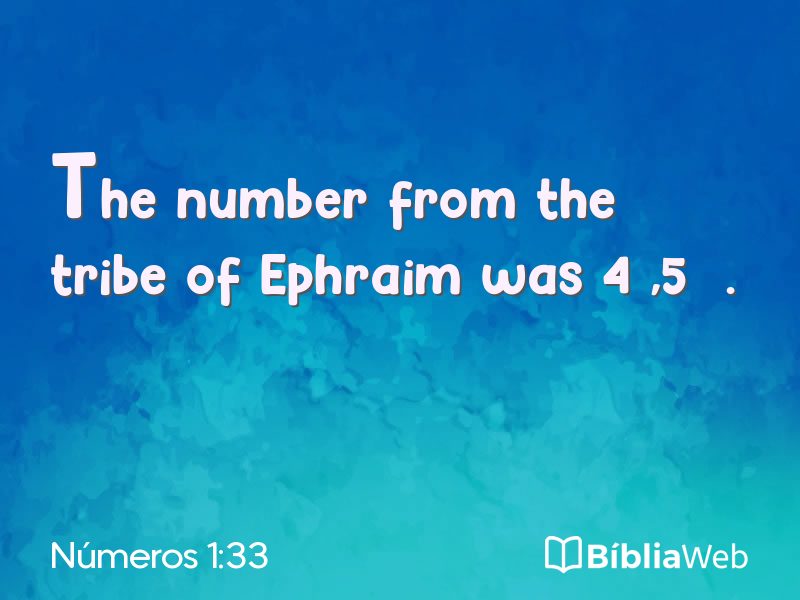 Números 1:33 em imagem para compartilhar