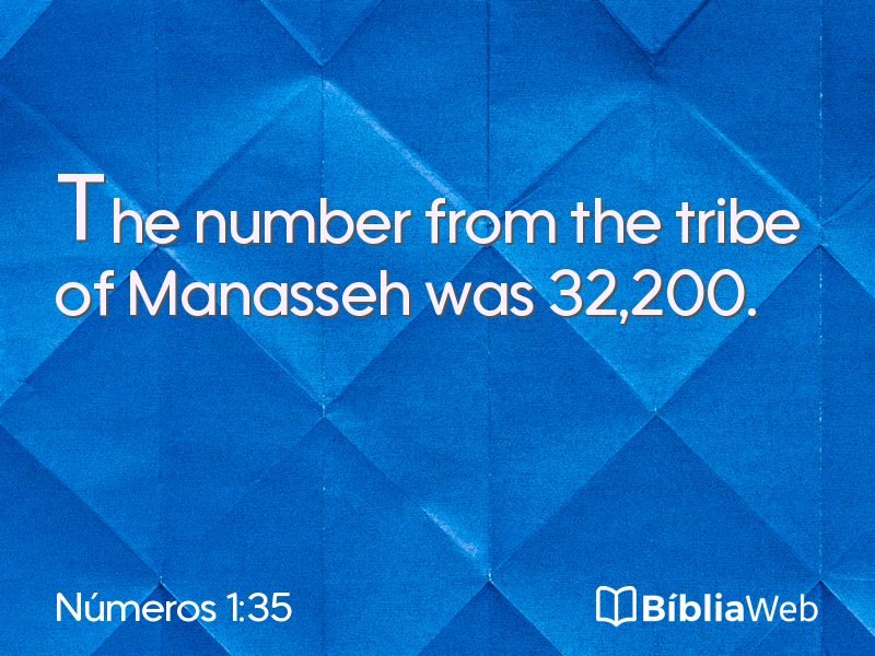 Números 1:35 em imagem para compartilhar