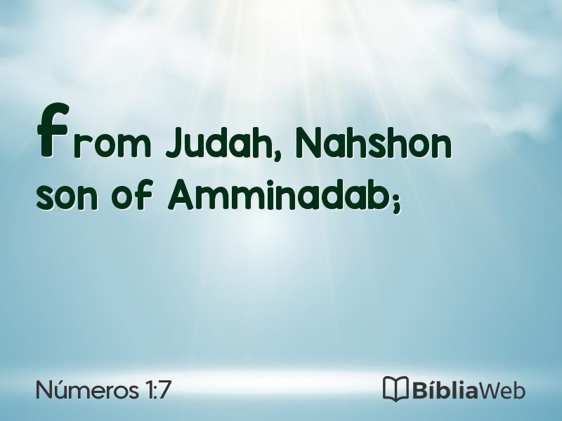 Números 1:7 em imagem para compartilhar